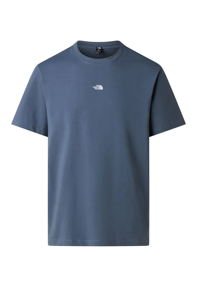 Tricou relaxed fit cu logo discret, Albastru