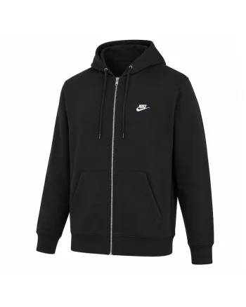 Hanorac regular fit cu fermoar si snur de ajustare, Negru