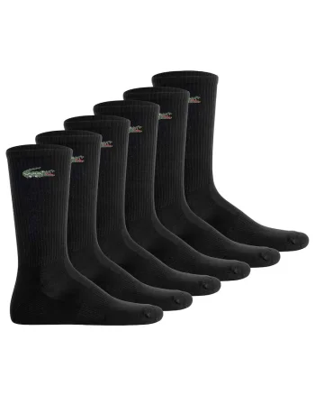 Set de 6 perechi de sosete lungi unisex cu detaliu logo, Negru