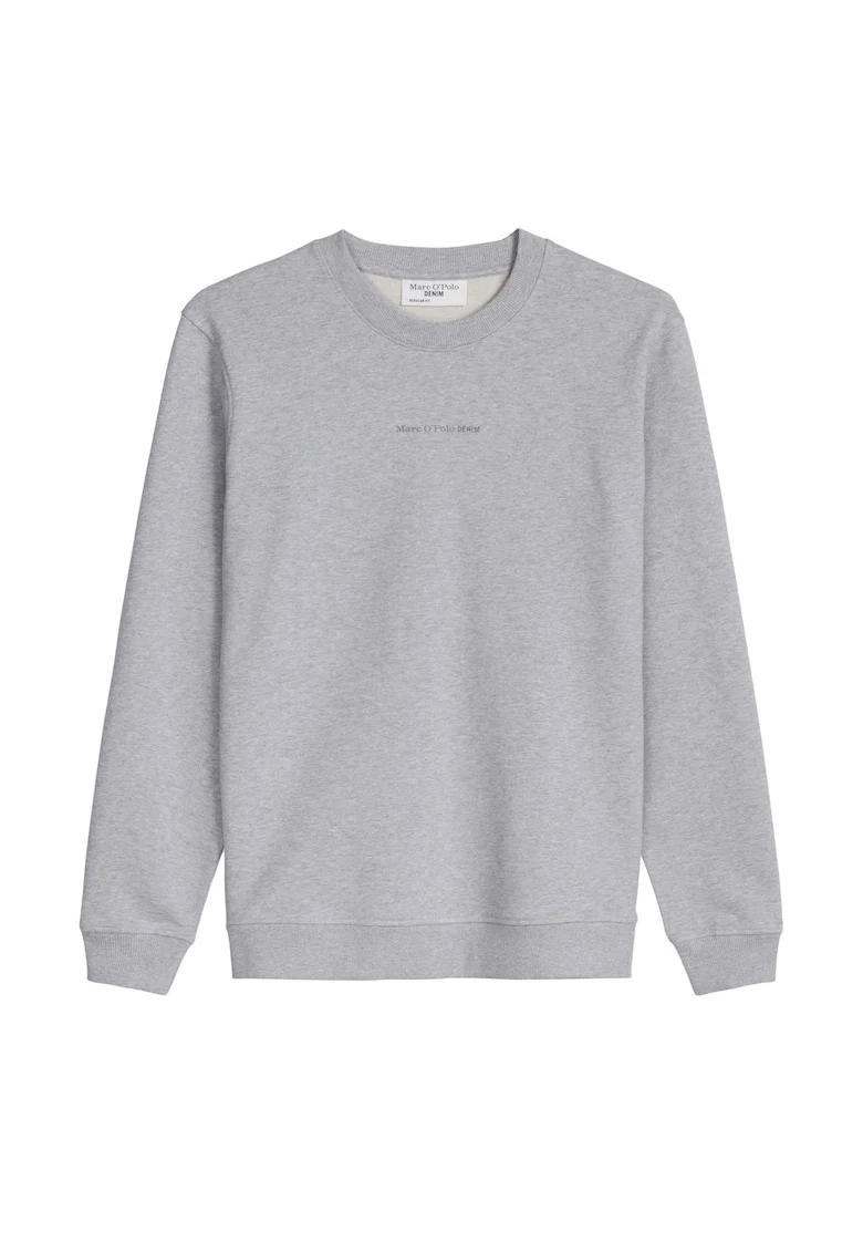Bluza de trening din bumbac cu decolteu la baza gatului, Gri deschis