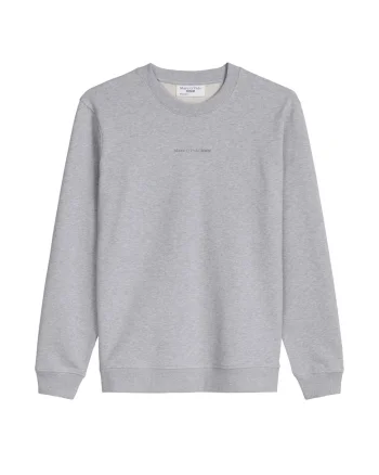 Bluza de trening din bumbac cu decolteu la baza gatului, Gri deschis