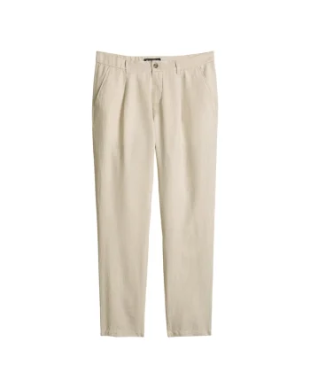 Pantaloni chino din in, Bej