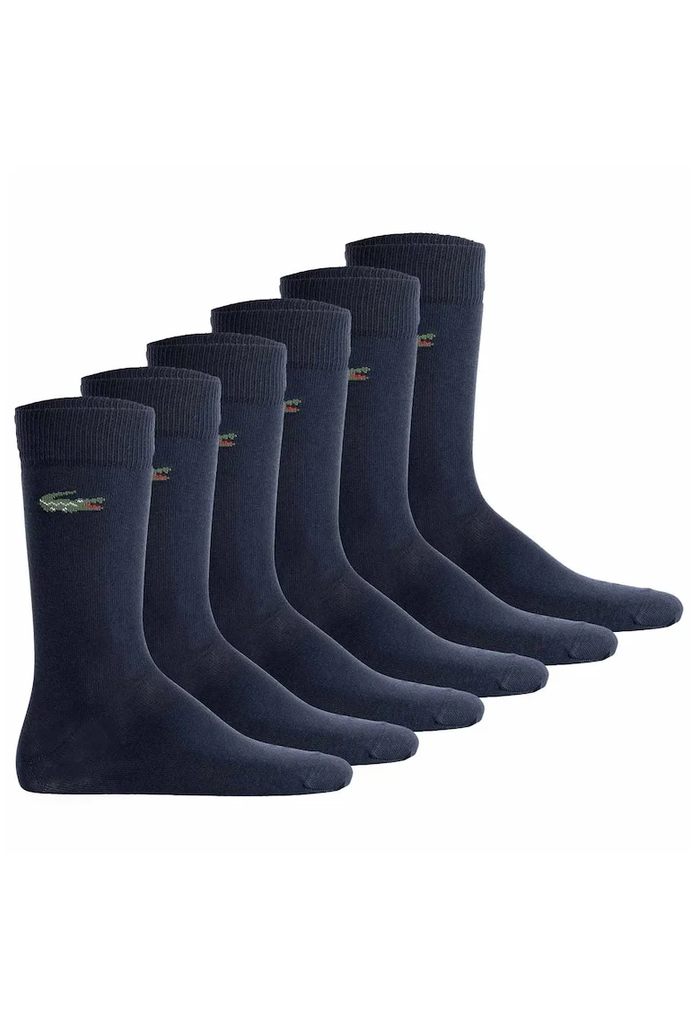 Set de 6 perechi de sosete lungi unisex, Albastru inchis