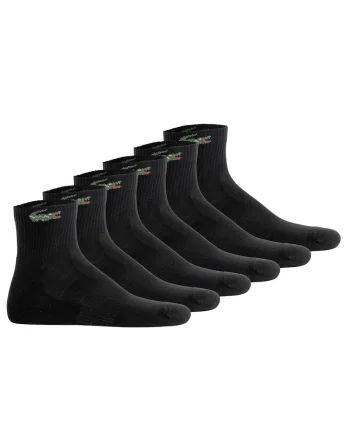 Set de 6 perechi de sosete scurte unisex, Negru