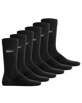 Set de 6 perechi de sosete lungi unisex, Negru