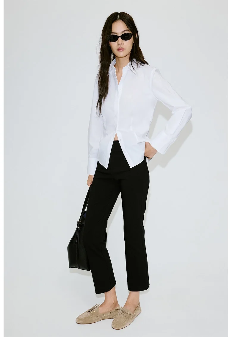 Camasa slim-fit din poplin, Alb