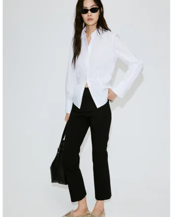 Camasa slim-fit din poplin, Alb