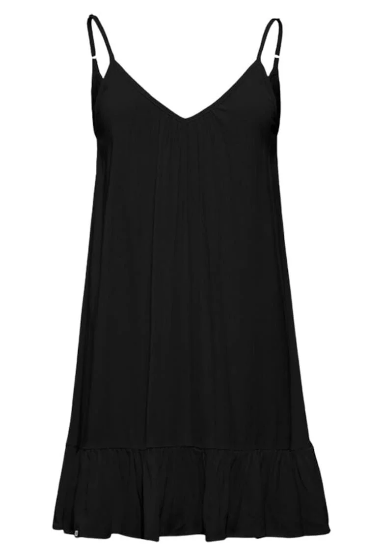 Rochie de plaja cu decolteu in V, Negru, Negru
