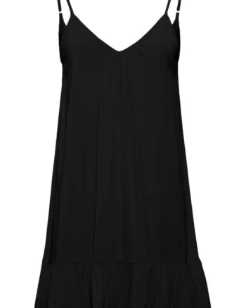 Rochie de plaja cu decolteu in V, Negru, Negru