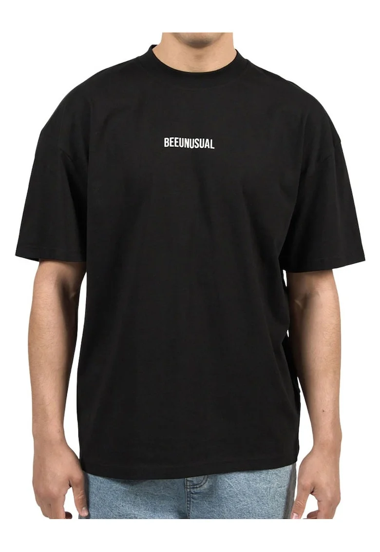 Tricou cu imprimeu pe partea din spate, Negru
