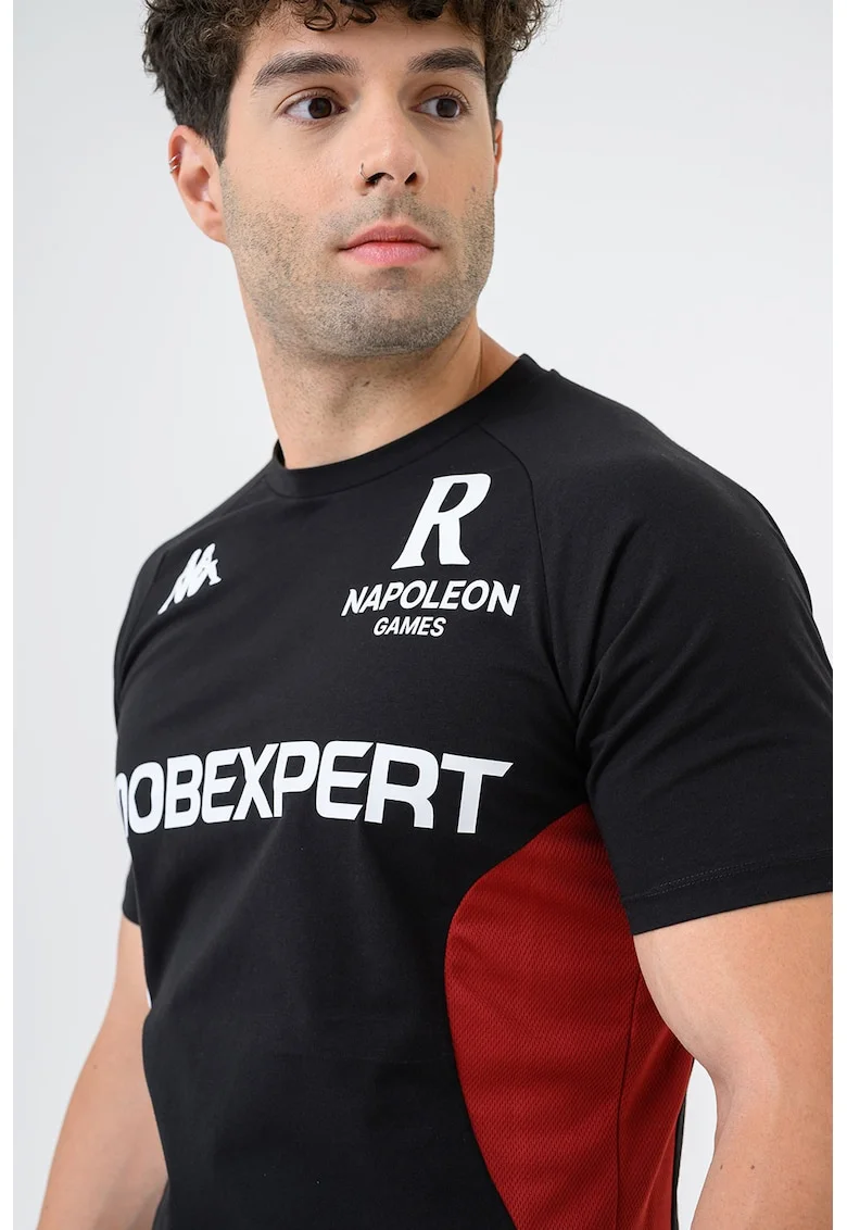 Tricou cambrat pentru fotbal Millido, Negru