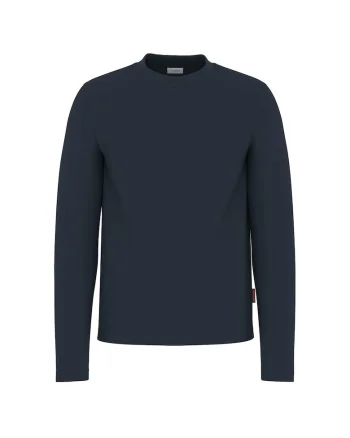Bluza elastica cu guler scurt, Albastru inchis