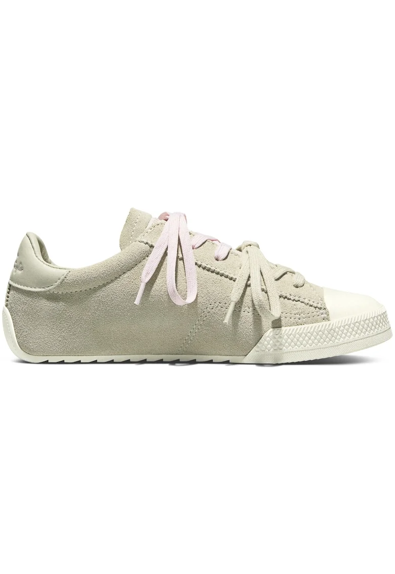 Pantofi sport Chuck Taylor de piele intoarsa si piele, Gri