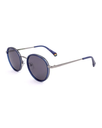 Ochelari de soare pantos, Albastru oceanic/Argintiu