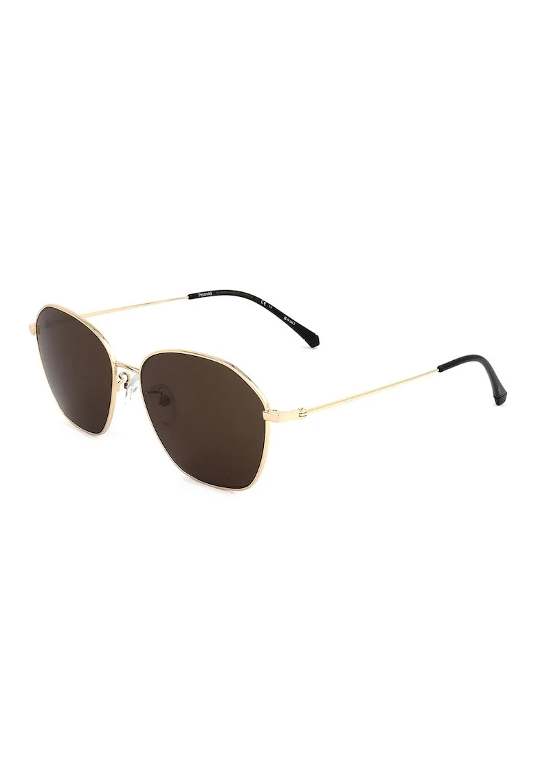 Ochelari de soare cu lentile polarizate si rame metalice, Auriu deschis