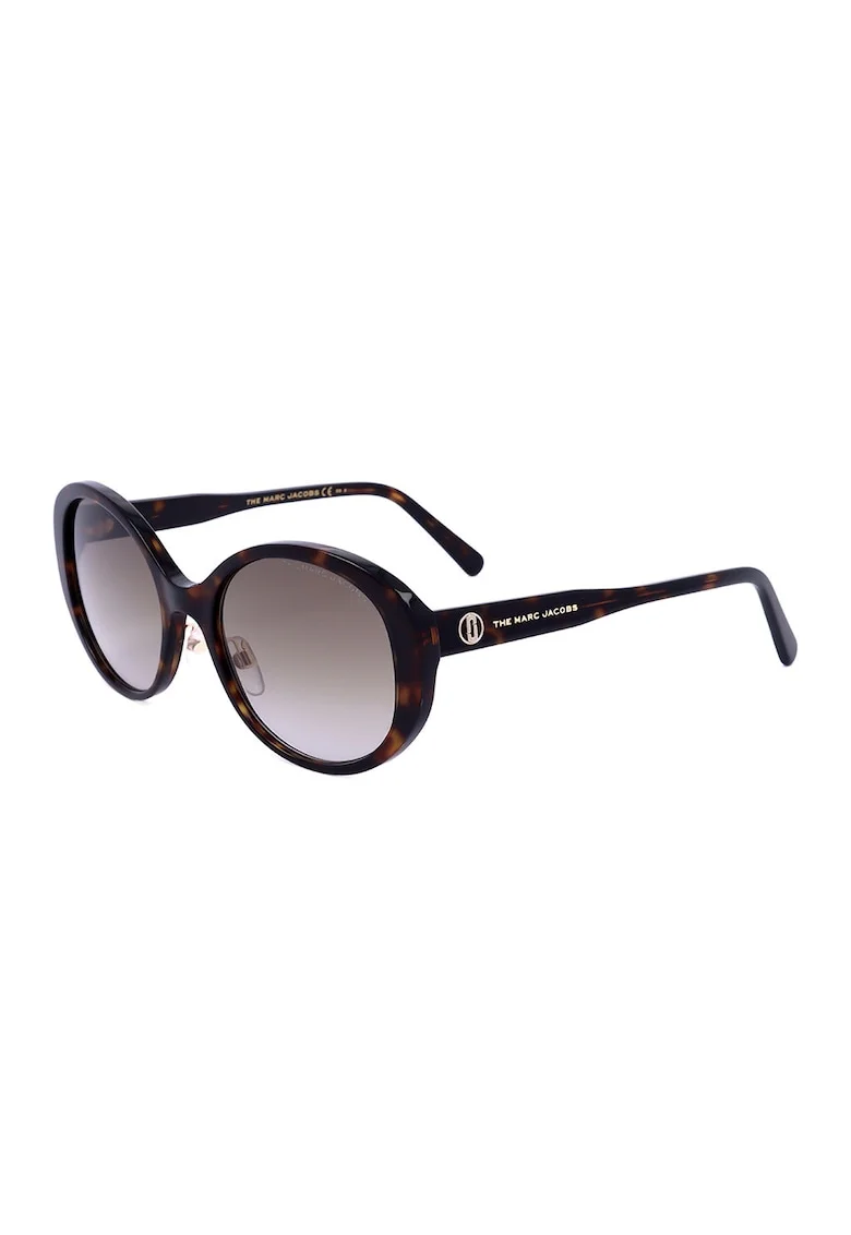 Ochelari de soare cat-eye cu lentile in degrade, Negru/Maro