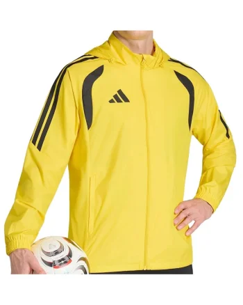 Jacheta sport cu gluga rezistenta la vant, Galben