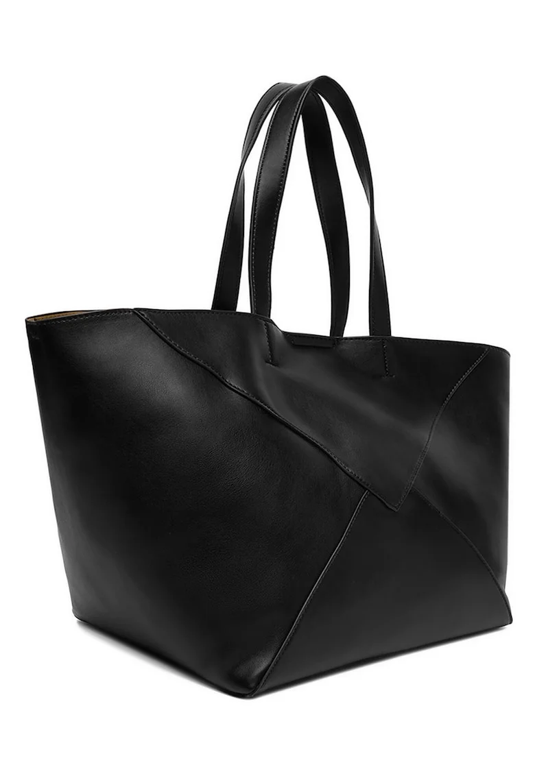 Geanta dama  textil cu borseta detasabilafwq, Negru