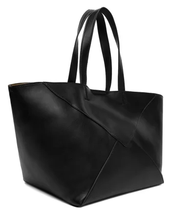 Geanta dama  textil cu borseta detasabilafwq, Negru