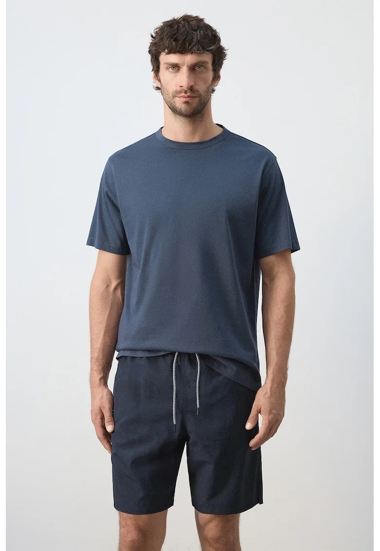 Tricou regular-fit din bumbac, Gri carbune