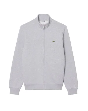 Bluza de trening cu croiala regular-fit si fermoar, Gri deschis