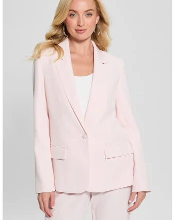 Sacou elegant cu model uni, Roz pal
