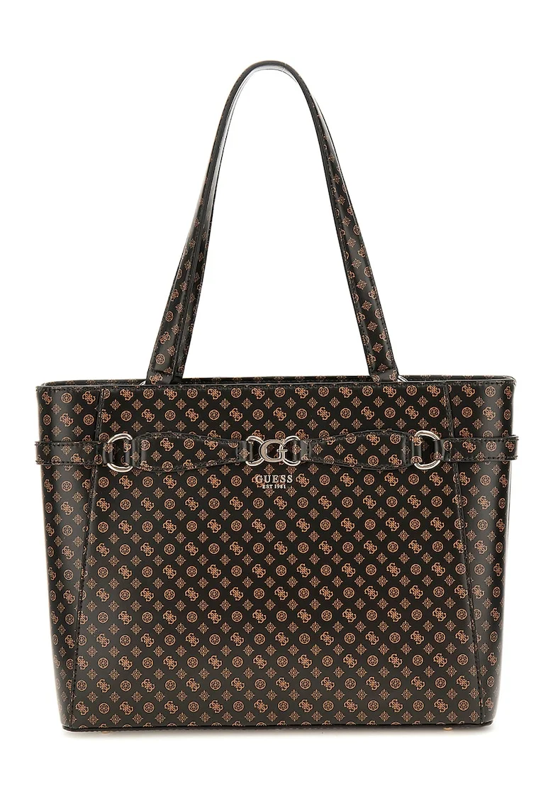 Geanta shopper din piele ecologica Eliette, Negru