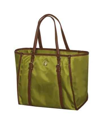 Geanta de cumparaturi  HOUSTON LARGE, verde/maro, 29,5x35/45x18cm