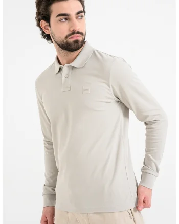 Bluza polo slim fit Passerby, Maro deschis