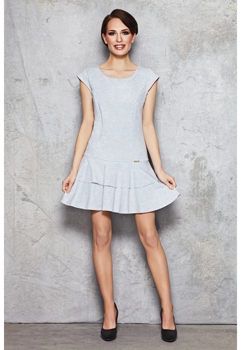 Rochie dama  Bumbac, M042 - Gri -