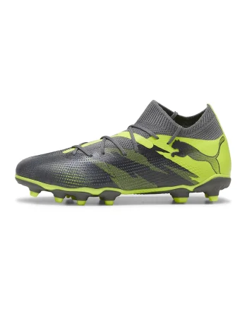 Pantofi cu garnituri textile pentru fotbal Future 7, Verde lime/Gri antracit