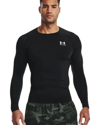 Bluza slim fit pentru antrenament Armour, Alb/Negru