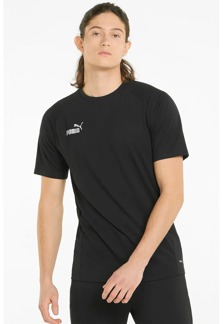 Tricou cu maneci raglan pentru fotbal Team Final, Negru/Gri cenusiu