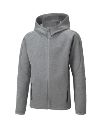 Hanorac copii  Evostripe Full-zip Hoodie Dk B, Gri