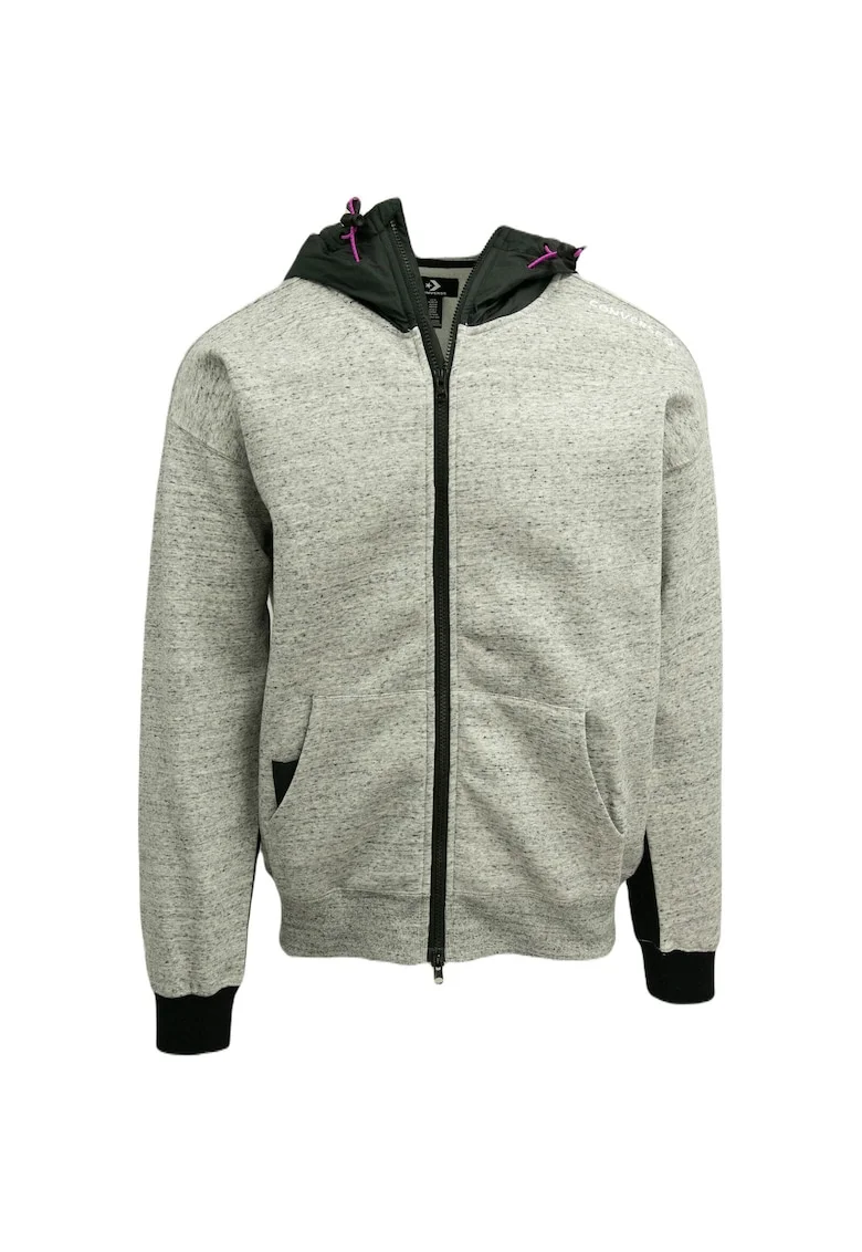 Hanorac  Mixed Media Full-Zip Hoodie