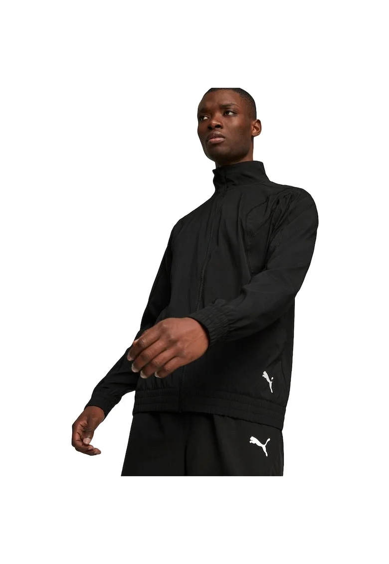 Jacheta barbati  Zip-up Tracksuit Jacket Fit Woven, Negru