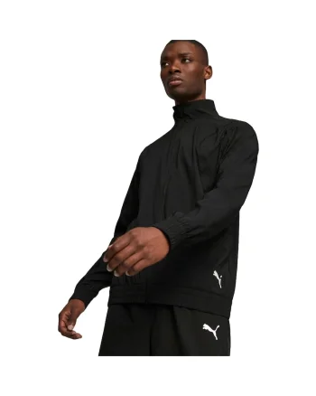 Jacheta barbati  Zip-up Tracksuit Jacket Fit Woven, Negru