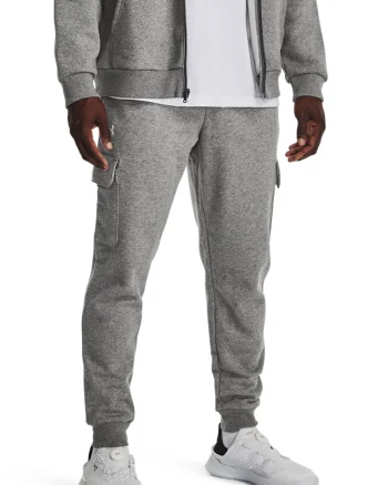 Pantaloni cargo pentru antrenament Rival, Gri melange