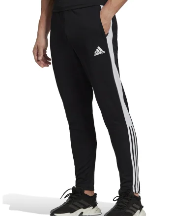 Pantaloni cu slituri cu fermoar la glezna, pentru fotbal Tiro, Alb/Negru