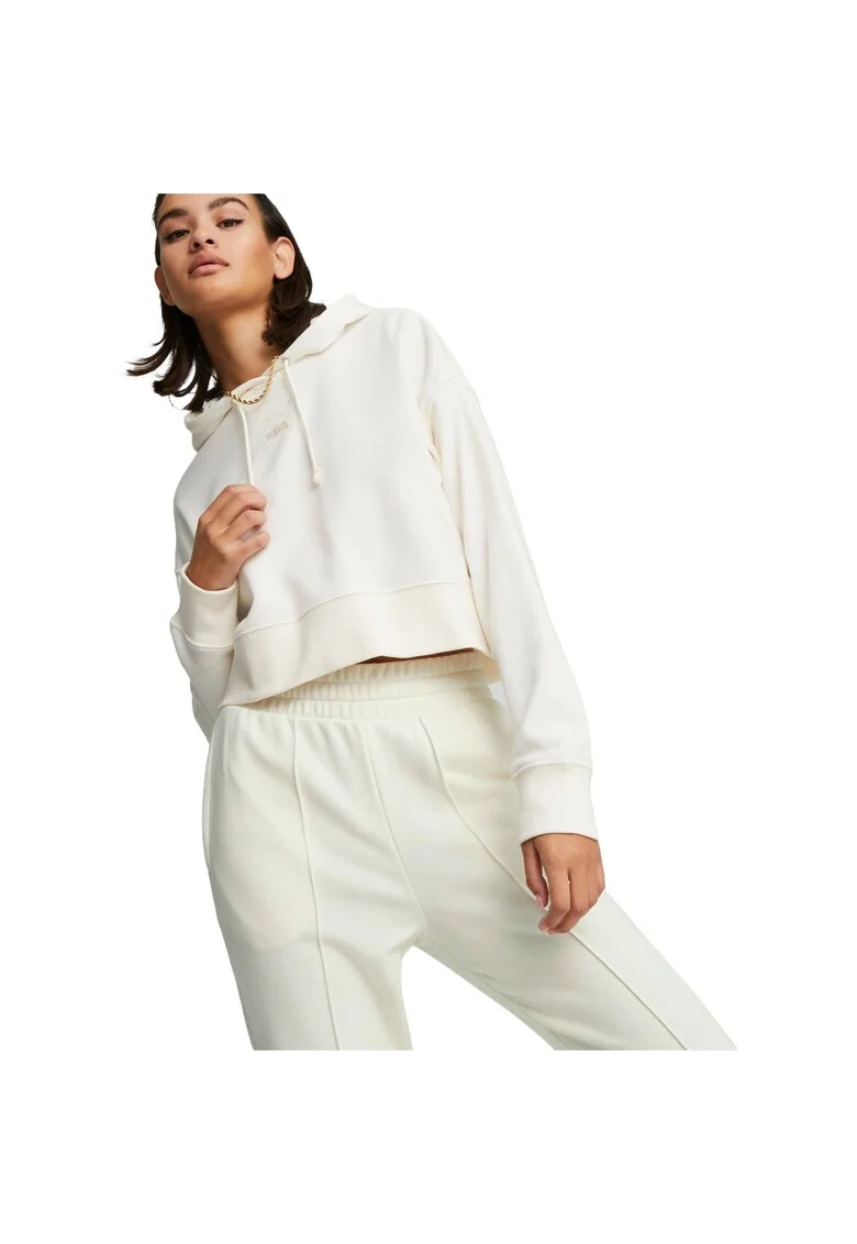 Hanorac  Classics Cropped Hoodie, Alb