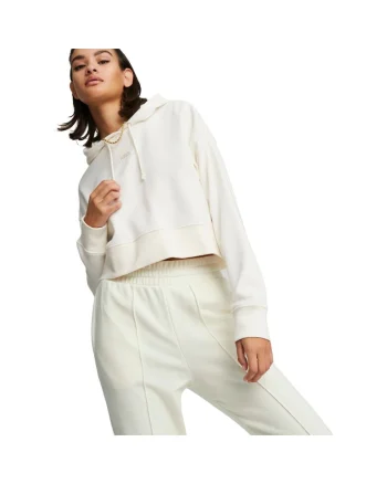 Hanorac  Classics Cropped Hoodie, Alb