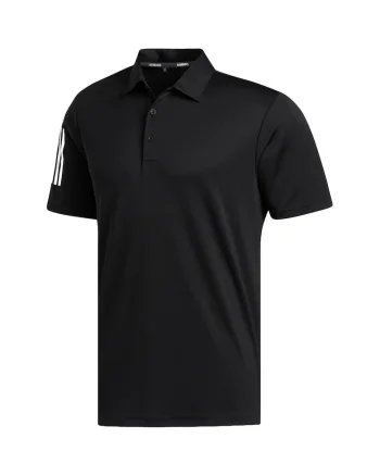 Tricou barbati  Polo Shirt 3-Stripe Basic Golf Polo Shirt, Negru