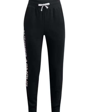 Pantaloni cu imprimeu logo pentru fitness Rival, Negru