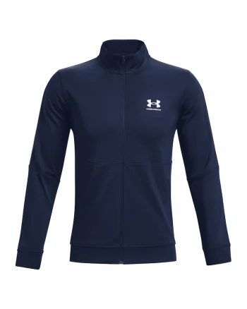 Bluza de trening din material pique si fermoar, pentru fitness, Bleumarin
