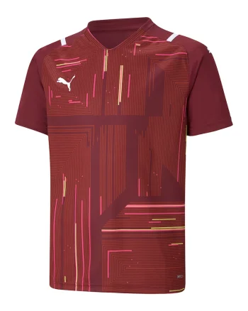 Tricou cu decolteu in V pentru fotbal Ultimate, Visiniu