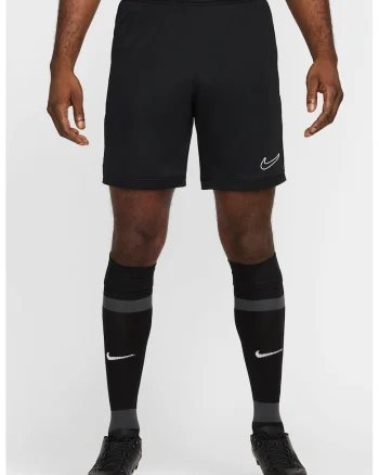 Pantaloni scurti cu snur in talie, pentru fotbal, Negru