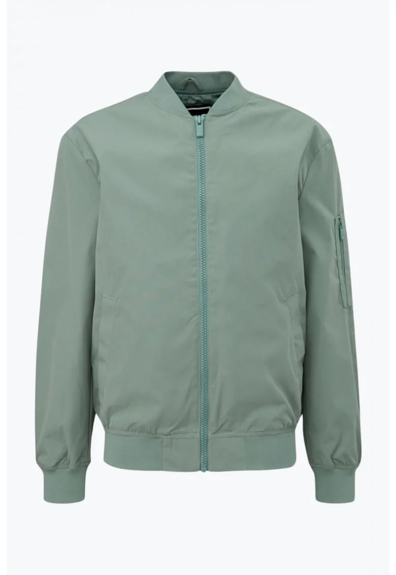 Jacheta barbati tip aviator cu buzunare oblice verde deschis, Verde deschis
