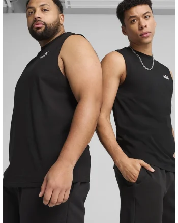 Top din amestec de bumbac cu detaliu logo, Negru