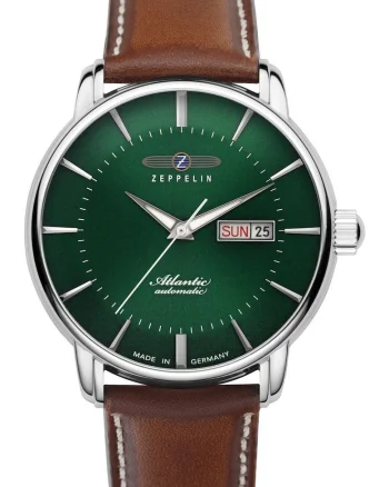 Ceas  Atlantic, Automatic, Cadran Verde, Curea Piele Maro, 5 ATM