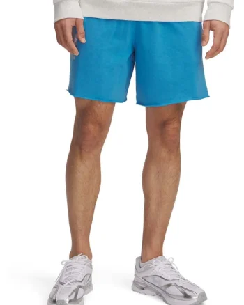 Pantaloni scurti din amestec de bumbac cu snur in talie, Albastru